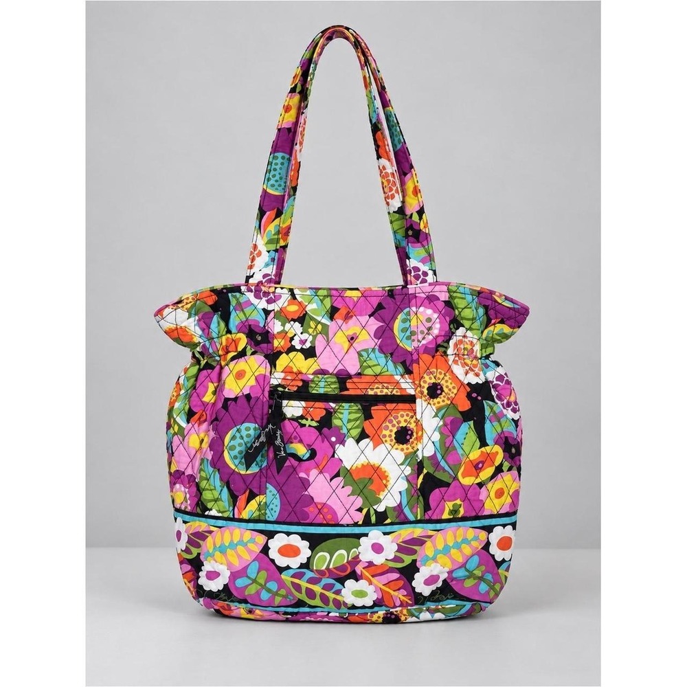 Vera Bradley Va Va Bloom Laura Tote Shoulder Bag Floral Quilted Bohemian